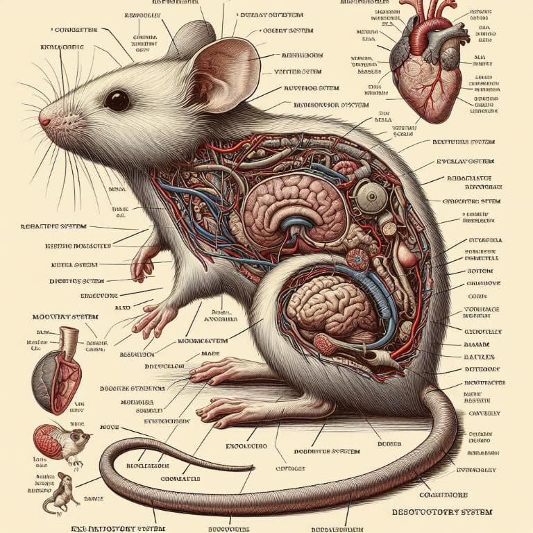 The Secret Life of Mice: Understanding Their Behavior and Habits - A diagram of the anatomy and physiology of a mouse