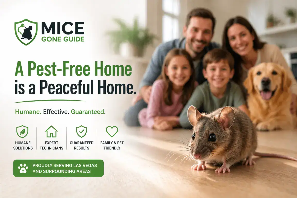 Mice Gone Guide — expert rodent control and prevention illustration