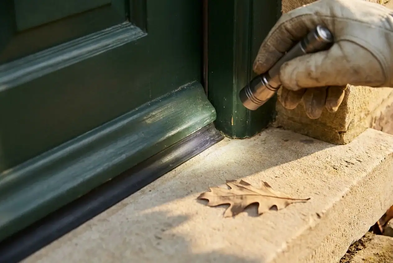 A door-bottom inspection, illustrated
